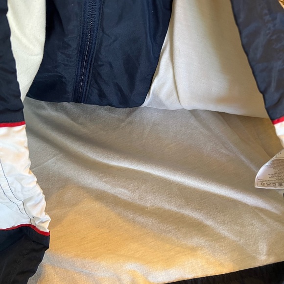 M Nike Vintage Blue White Windbreaker Jacket Mens Medium 90’s Retro Winter Fall - Picture 6 of 12